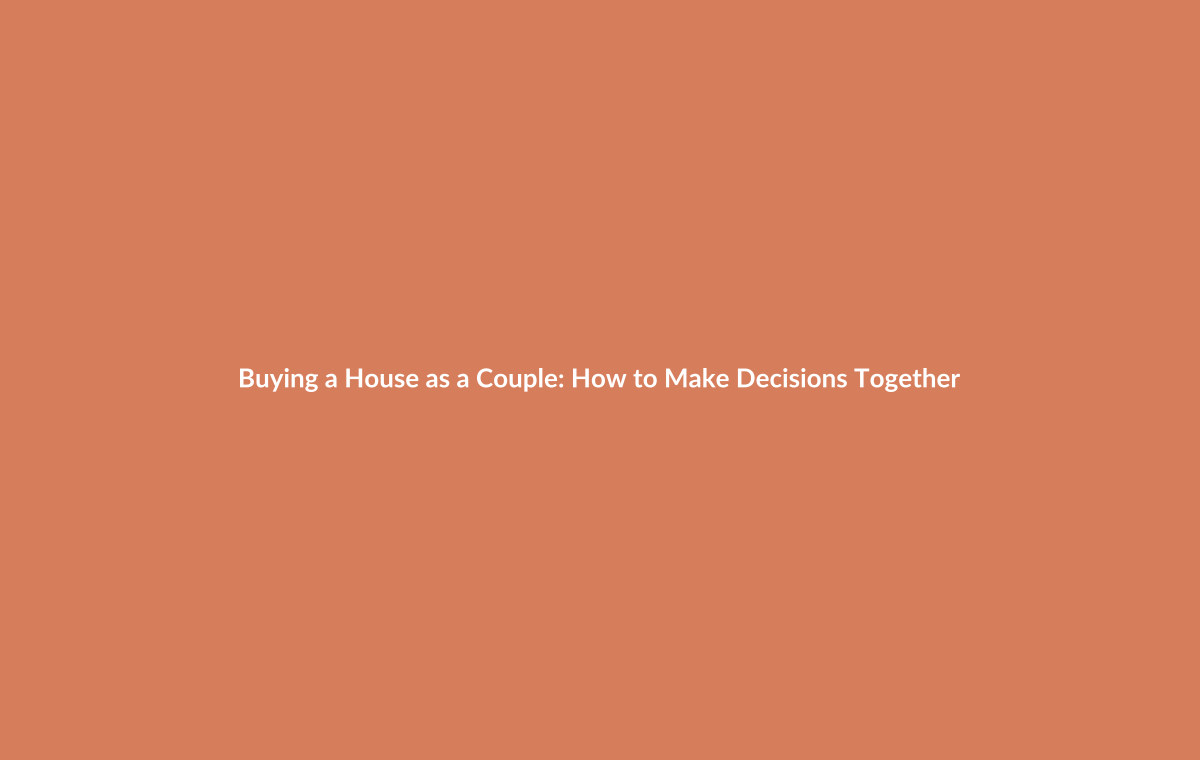 Couple reviewing property documents and discussing house purchase decisions