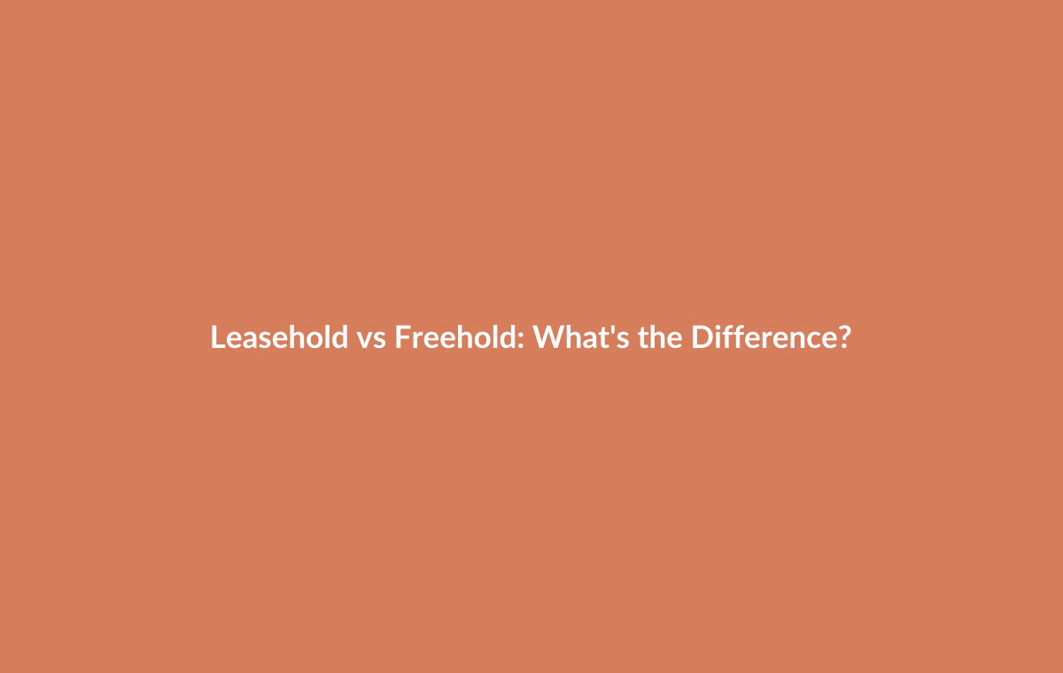 Comparison diagram showing leasehold vs freehold ownership structure and long-term costs