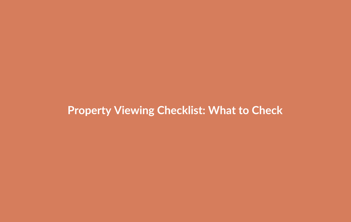 Property viewing checklist showing inspection areas and checkboxes