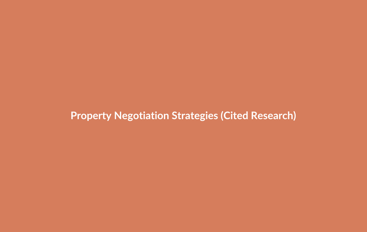 Property negotiation discussion with research data