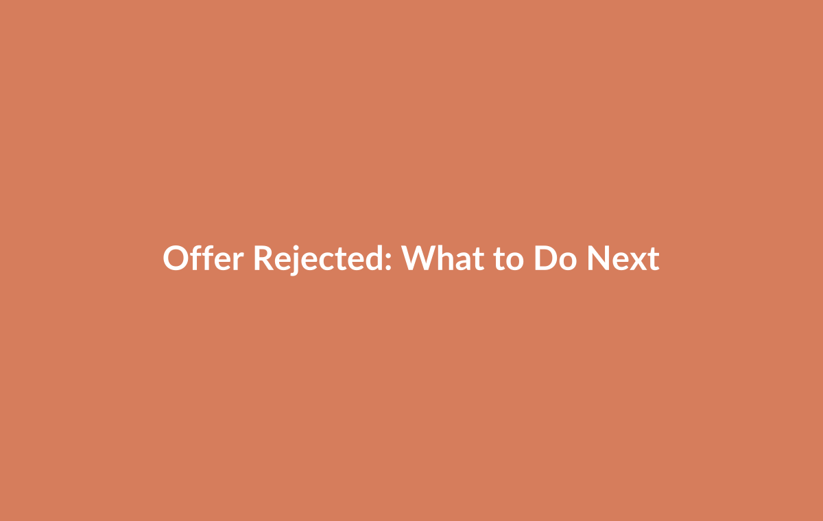 Buyer receiving rejected offer notification from agent