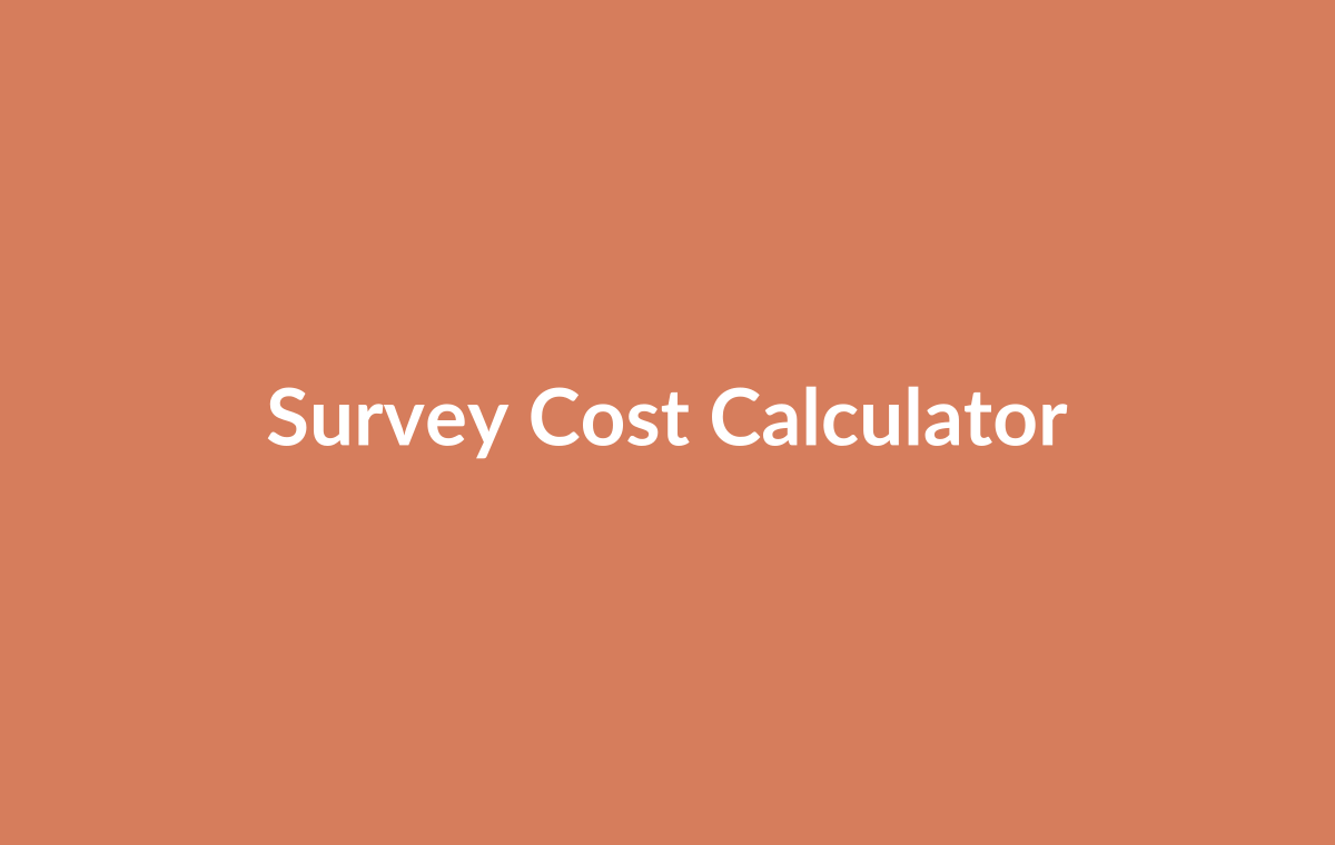 Survey costs calculator by property value
