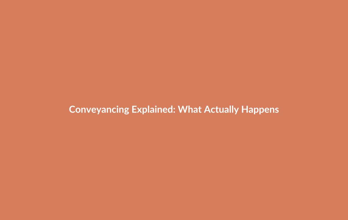 Flowchart showing conveyancing stages from instruction to completion