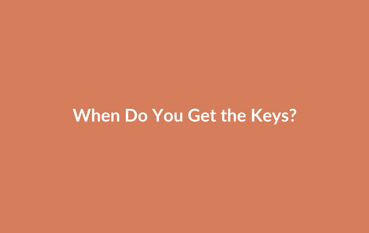 Timeline showing when keys are released on completion day