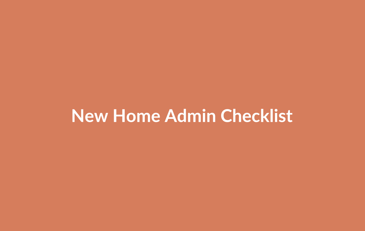 Priority-based admin checklist for moving house address changes