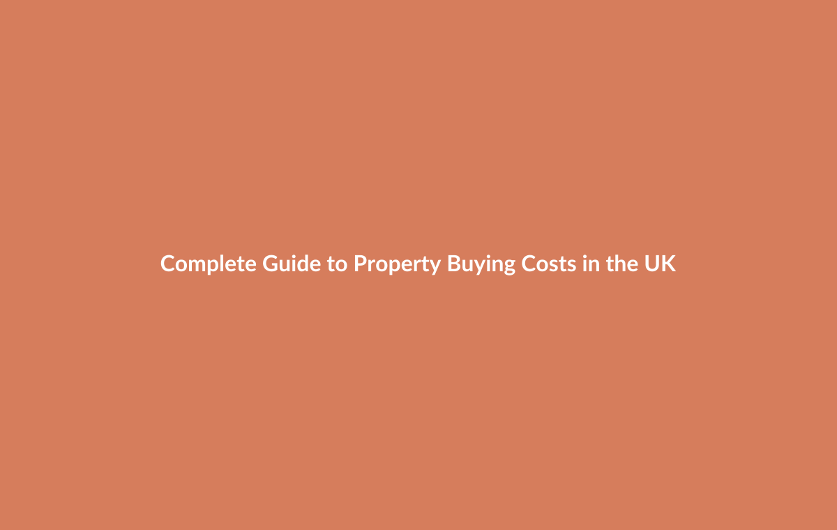 Breakdown chart showing UK property buying costs by category