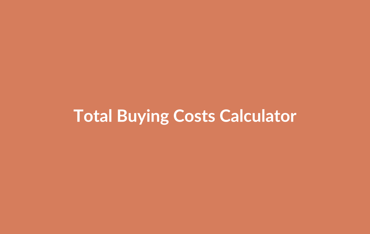 Detailed breakdown of total property buying costs by category